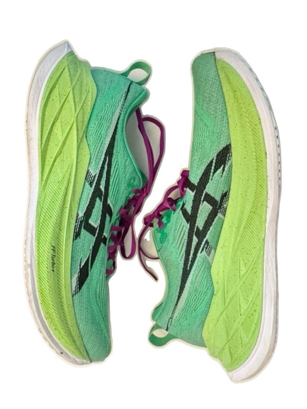 Asics Running Shoes Superblast 2 Vital Green and Black Men’s 11 Women’s 12.5 - Picture 4 of 11